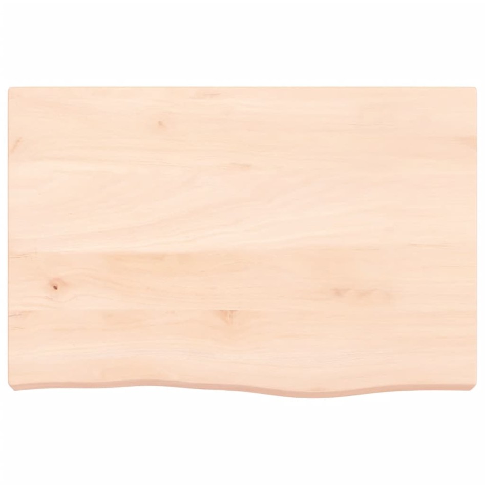 Encimera de baño madera maciza sin tratar 60x40x(2-6)