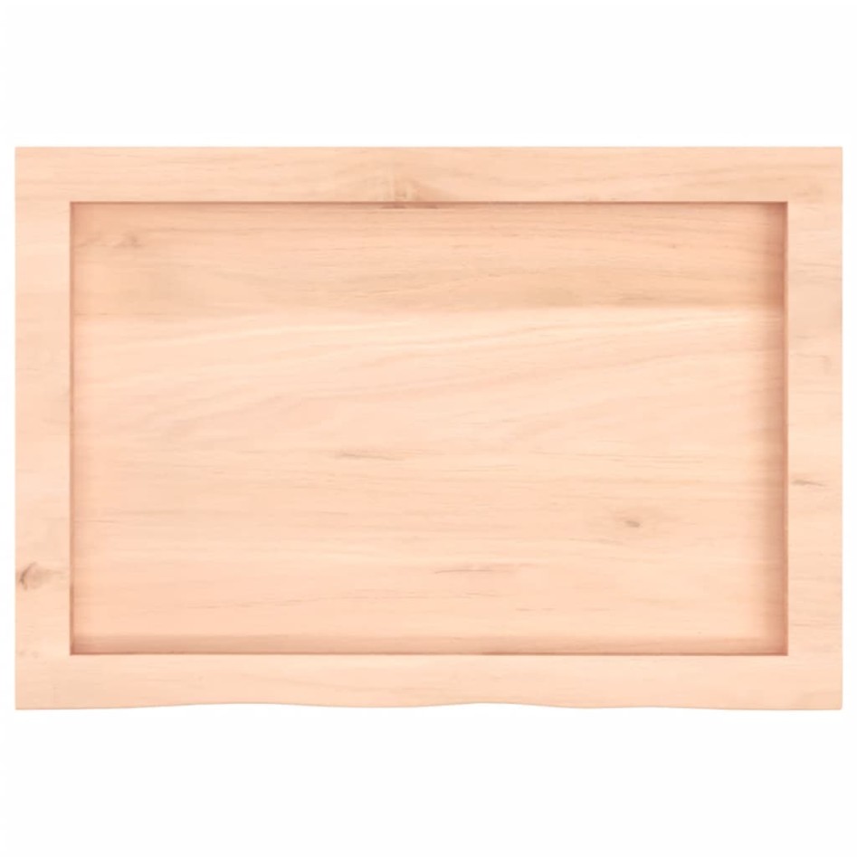 Encimera de baño madera maciza sin tratar 60x40x(2-6)