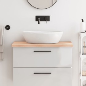 Encimera de baño madera maciza sin tratar 80x60x(2-4)