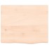 Encimera de baño madera maciza sin tratar 60x50x(2-4)