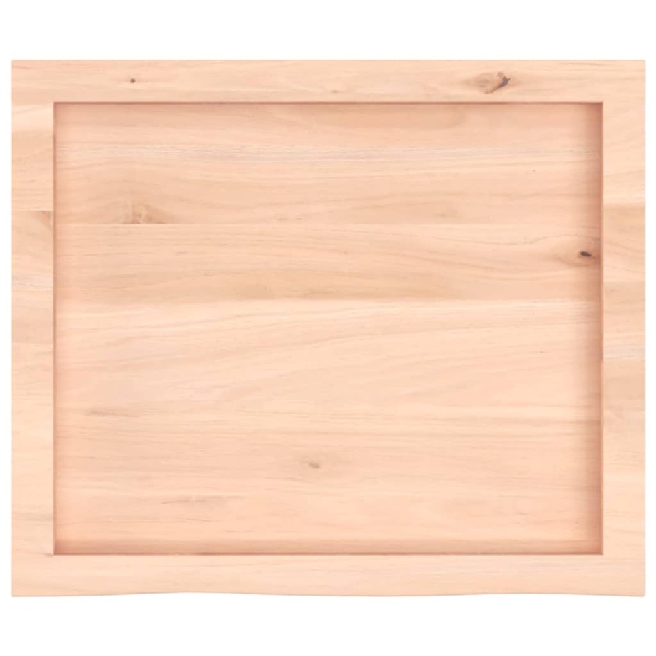 Encimera de baño madera maciza sin tratar 60x50x(2-4)