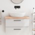 Encimera de baño madera maciza sin tratar 80x30x(2-6)
