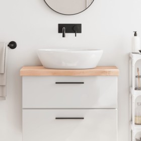 Encimera de baño madera maciza sin tratar 80x30x(2-6)