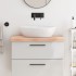 Encimera de baño madera maciza sin tratar 80x50x(2-6)