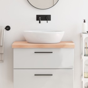 Encimera de baño madera maciza sin tratar 80x50x(2-6)