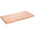 Encimera baño madera maciza tratada marrón claro 80x40x(2-4)