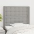 Cabecero con orejas de tela gris claro 93x16x118/128