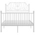Estructura de cama de metal blanco 120x200
