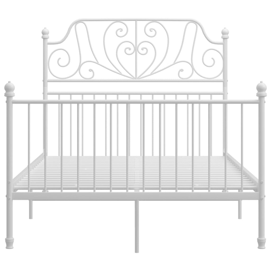 Estructura de cama de metal blanco 120x200