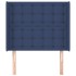 Cabecero con orejas de tela azul 103x16x118/128