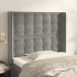 Cabecero con orejas de terciopelo gris claro 83x16x118/128
