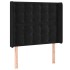 Cabecero con orejas de terciopelo negro 93x16x118/128