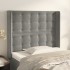 Cabecero con orejas de terciopelo gris claro 93x16x118/128