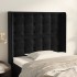 Cabecero con orejas de terciopelo negro 83x16x118/128