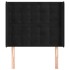 Cabecero con orejas de terciopelo negro 83x16x118/128