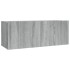 Set de muebles para TV 2 pzas madera contrachapada gris