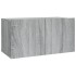 Set de muebles para TV 2 pzas madera contrachapada gris