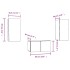 Set de muebles de TV 3 pzas madera contrachapada roble