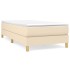 Estructura de cama sin colchón tela crema 100x200