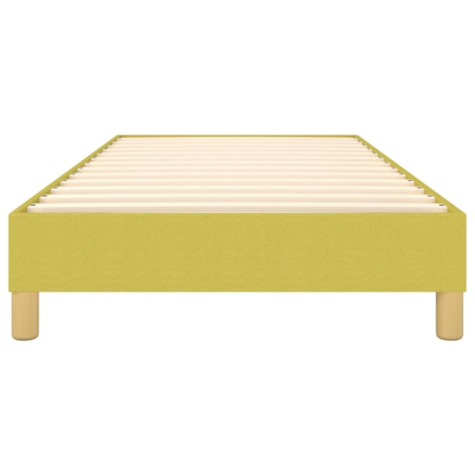 Estructura de cama sin colchón tela verde 100x200