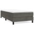 Estructura de cama sin colchón terciopelo gris oscuro 80x200