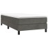 Estructura de cama sin colchón terciopelo gris oscuro 80x200