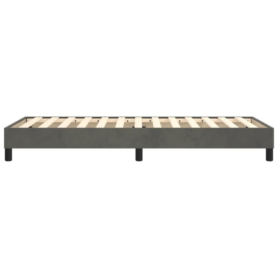 Estructura de cama sin colchón terciopelo gris oscuro 80x200
