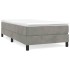Estructura de cama sin colchón terciopelo gris claro 90x190