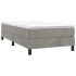 Estructura de cama sin colchón terciopelo gris claro 90x190