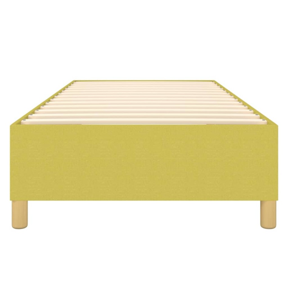 Estructura de cama sin colchón tela verde 90x200