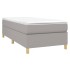 Estructura de cama sin colchón tela gris claro 90x200