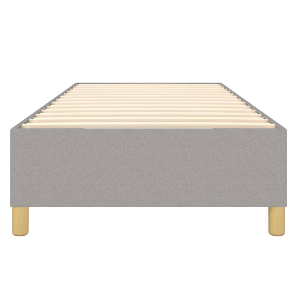 Estructura de cama sin colchón tela gris claro 90x200