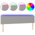 Cabecero con LED de tela gris claro 180x5x78/88