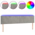 Cabecero con LED de terciopelo gris claro 180x5x78/88