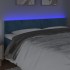 Cabecero con LED de terciopelo marrón oscuro 160x5x78/88