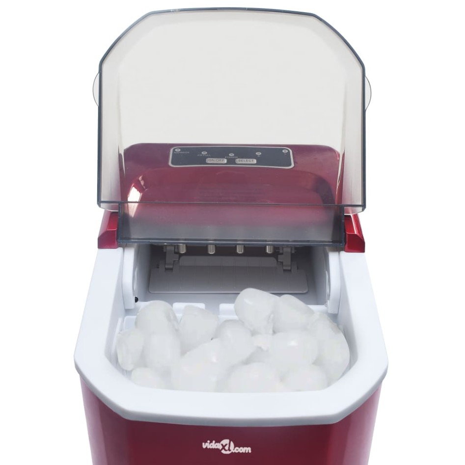 Máquina para hacer cubitos de hielo rojo 1,4 L 15 kg / 24