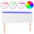 Cabecero con LED cuero sintético blanco 144x5x78/88