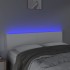 Cabecero con LED cuero sintético blanco 144x5x78/88