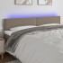 Cabecero con LED de tela gris taupe 160x5x78/88