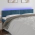 Cabecero con LED de terciopelo marrón oscuro 160x5x78/88