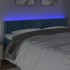 Cabecero con LED de terciopelo marrón oscuro 160x5x78/88