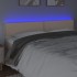 Cabecero con LED cuero sintético color capuchino 180x5x78/88