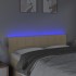 Cabecero con LED de tela color crema 144x5x78/88