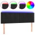 Cabecero con LED de terciopelo negro 144x5x78/88