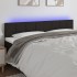 Cabecero con LED de tela negro 160x5x78/88