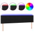 Cabecero con LED de tela negro 160x5x78/88