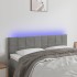 Cabecero con LED de terciopelo gris claro 144x5x78/88