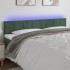 Cabecero con LED de terciopelo gris oscuro 160x5x78/88