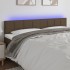 Cabecero con LED de tela gris taupe 160x5x78/88