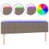 Cabecero con LED de tela gris taupe 160x5x78/88